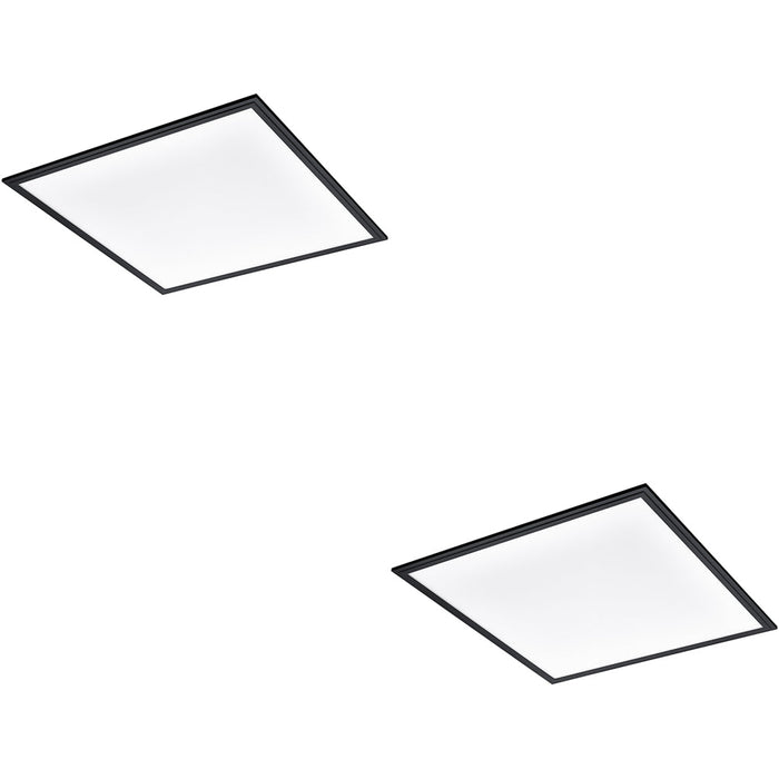 2 PACK Stylish Modern Black LED Ceiling Light for Indoor Spaces Perfect for Home Decor