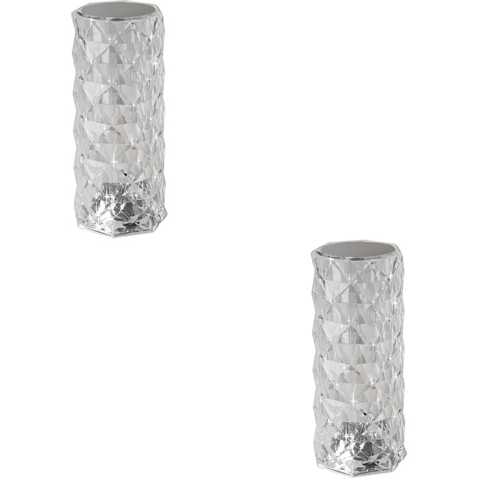 2 PACK Stylish Modern Transparent LED Pendant Light for Home Ceiling Decor