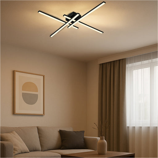 Sleek Modern Black Square Ceiling Light LED Indoor Fixture for Stylish Homes