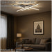 Sleek Modern Black LED Ceiling Light for Indoor Spaces Stylish Semi Flush Design 2