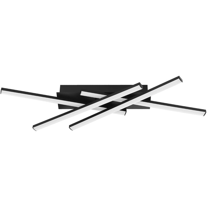 Sleek Modern Black LED Ceiling Light for Indoor Spaces Stylish Semi Flush Design 2