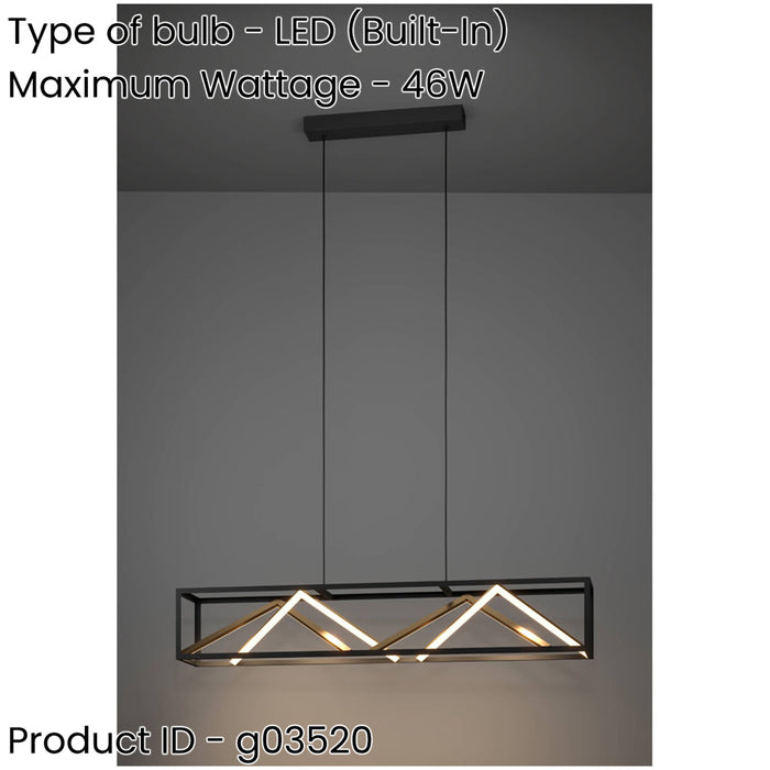 Stylish Modern Black and Gold Pendant Light for Indoor Spaces Ceiling Fixture
