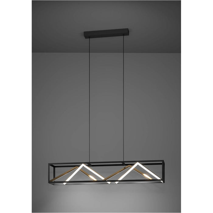 Stylish Modern Black and Gold Pendant Light for Indoor Spaces Ceiling Fixture