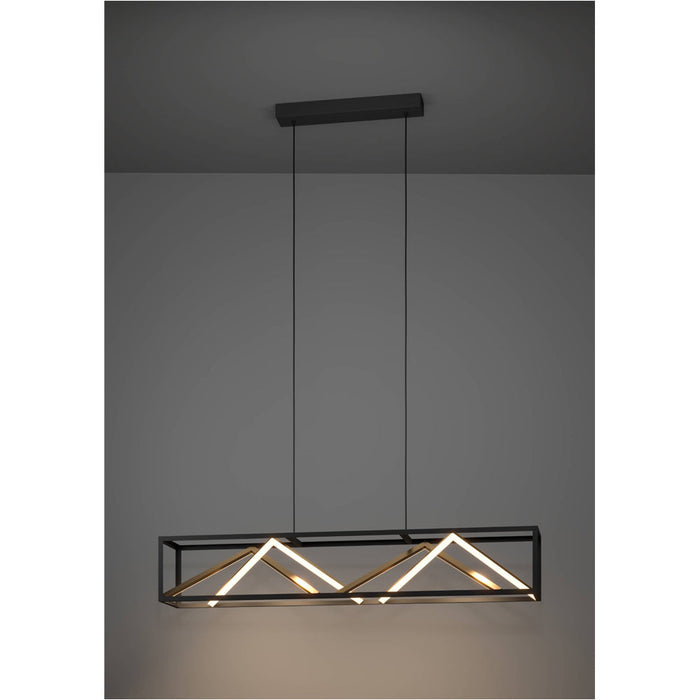 Stylish Modern Black and Gold Pendant Light for Indoor Spaces Ceiling Fixture
