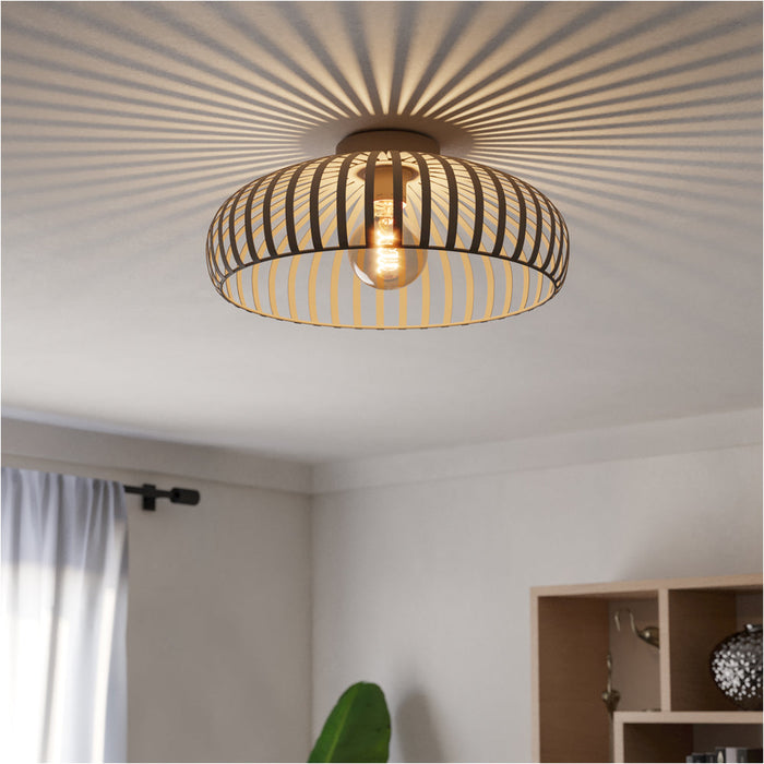Elegant Modern Sandy Ceiling Light for Indoor Spaces Stylish Semi Flush Design