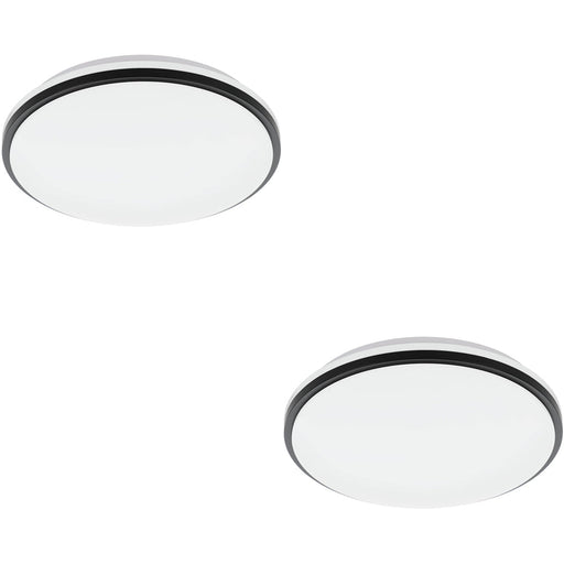 2 PACK Stylish Modern White Round LED Ceiling Light for Any Indoor Space