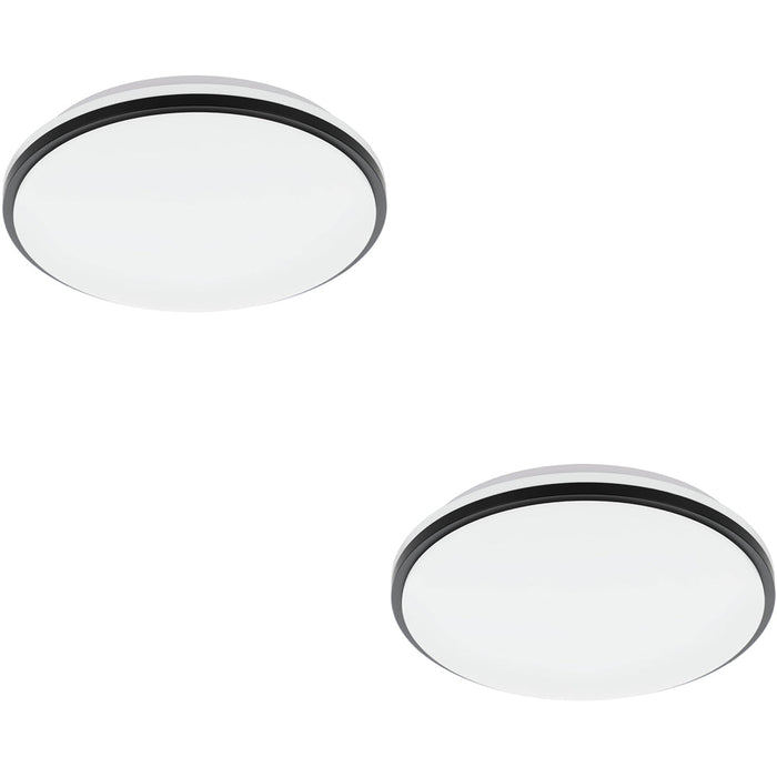 2 PACK Stylish Modern White Round LED Ceiling Light for Any Indoor Space