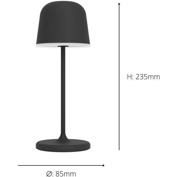 Stylish Modern Black LED Table Lamp for Indoor Home Desk Decor