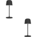 2 PACK Stylish Modern Black LED Table Lamp for Indoor Home Spaces