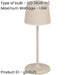 Elegant Modern Sandy Finish LED Table Lamp for Indoor Home Decor