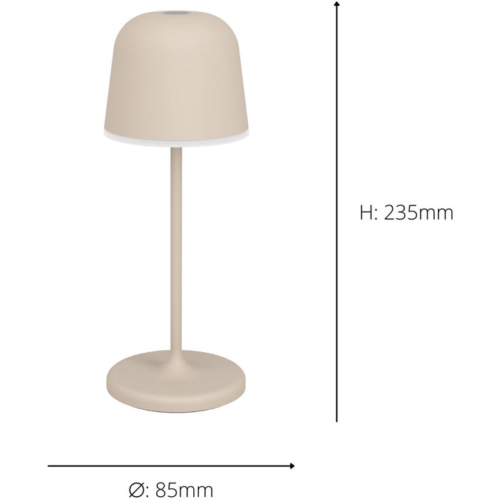 Elegant Modern Sandy Finish LED Table Lamp for Indoor Home Decor