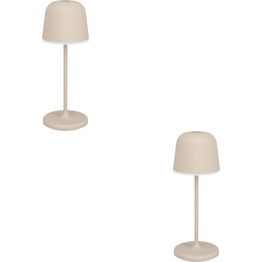 2 PACK Elegant Modern Sandy Finish LED Table Lamp for Indoor Home Decor