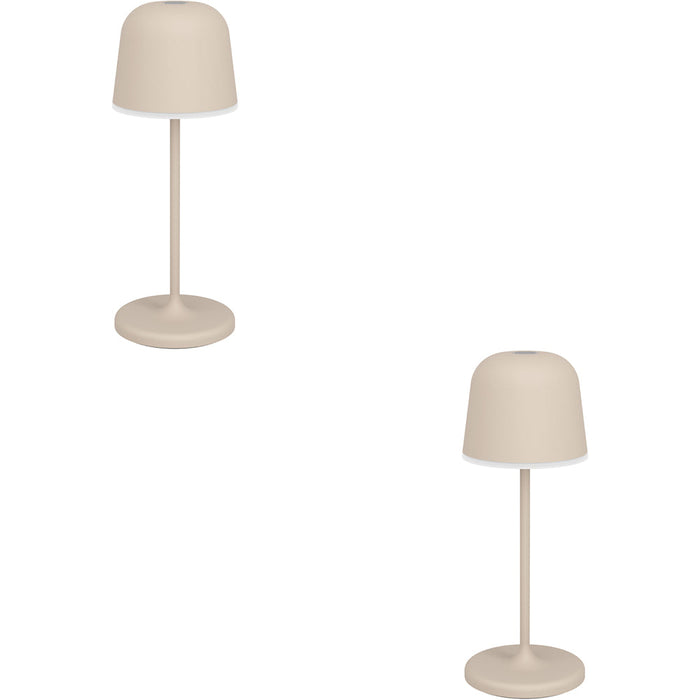 2 PACK Elegant Modern Sandy Finish LED Table Lamp for Indoor Home Decor