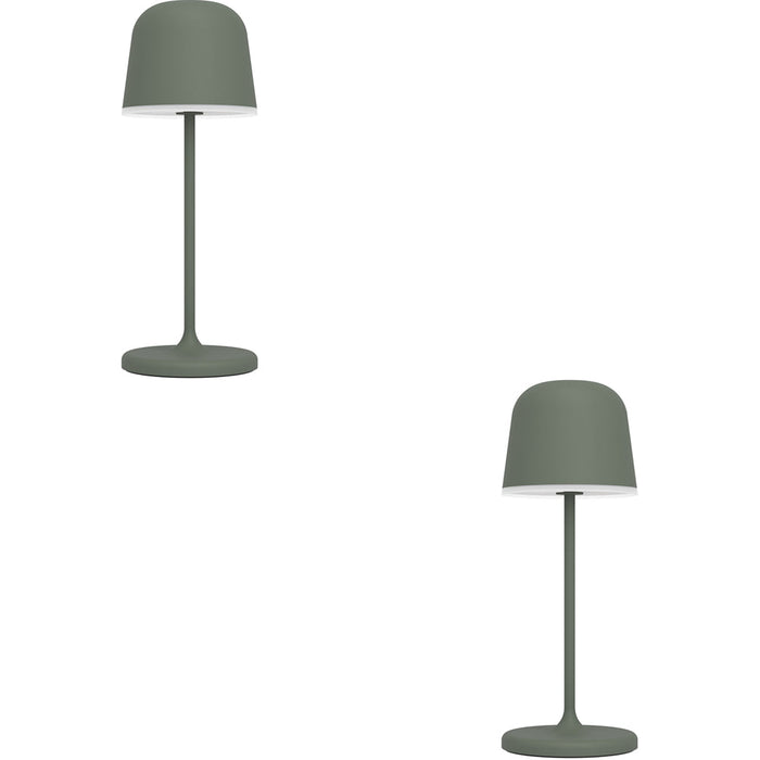 2 PACK Stylish Green LED Table Lamp for Modern Home Décor Perfect Indoor Lighting Solution