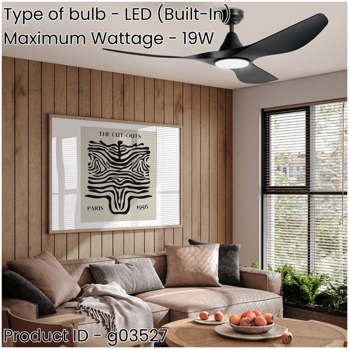 Sleek Modern Black Matt LED Ceiling Light for Indoor Spaces