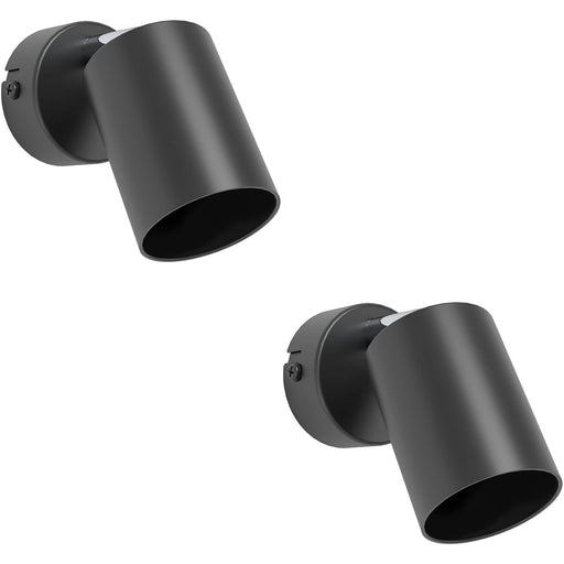 2 PACK Sleek Modern Black Ceiling Spotlight for Indoor Spaces Elegant Lighting Solution