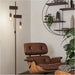 2 PACK Stylish Modern Design Antique Brown and Black Floor Lamp for Indoor Use