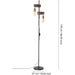 Stylish Modern Design Antique Brown and Black Floor Lamp for Indoor Use