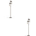 2 PACK Stylish Modern Design Antique Brown and Black Floor Lamp for Indoor Use