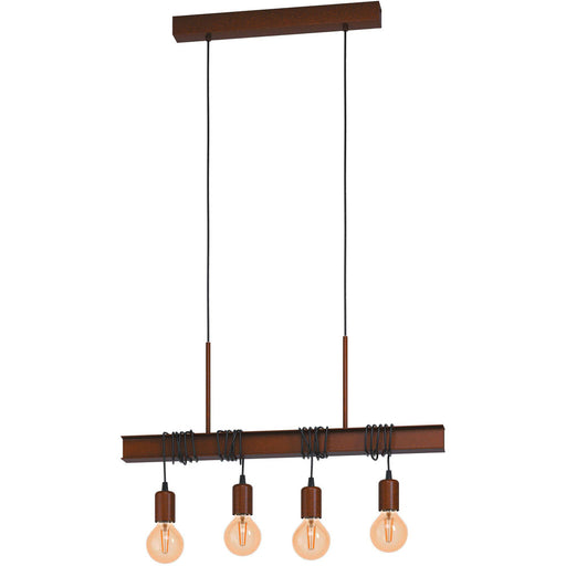 Stylish Antique Brown E27 Pendant Light Modern Ceiling Fixture for Indoor Spaces