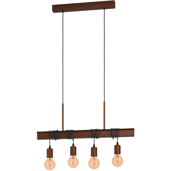 Stylish Antique Brown E27 Pendant Light Modern Ceiling Fixture for Indoor Spaces