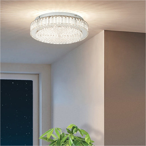 Stylish 61cm Chrome LED Ceiling Light for Modern Indoor Spaces
