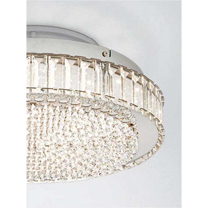 Stylish 41cm Modern Chrome LED Ceiling Light for Indoor Spaces