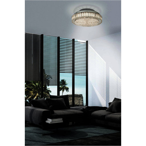 Stylish 41cm Modern Chrome LED Ceiling Light for Indoor Spaces