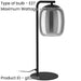 Stylish Modern Black LED Table Lamp Indoor Home Decor