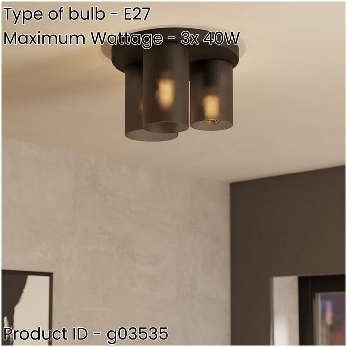 Stylish Modern Black Ceiling Light for Home Interiors Versatile Semi Flush Design