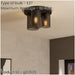 Stylish Modern Black Ceiling Light for Home Interiors Versatile Semi Flush Design