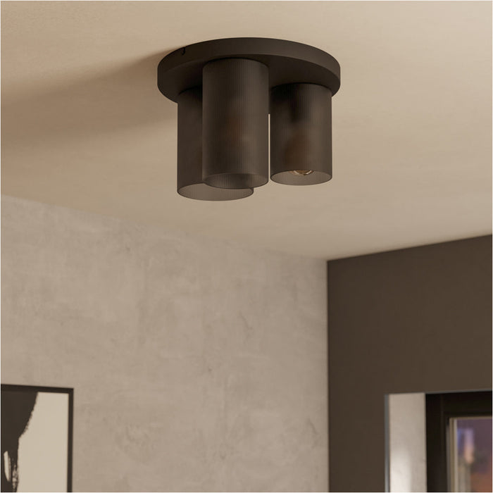 Stylish Modern Black Ceiling Light for Home Interiors Versatile Semi Flush Design