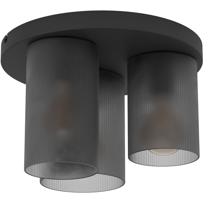 Stylish Modern Black Ceiling Light for Home Interiors Versatile Semi Flush Design