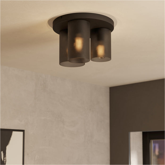Stylish Modern Black Ceiling Light for Home Interiors Versatile Semi Flush Design
