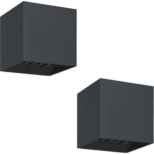 2 PACK Stylish Anthracite Indoor Wall Light for Modern Home Decor