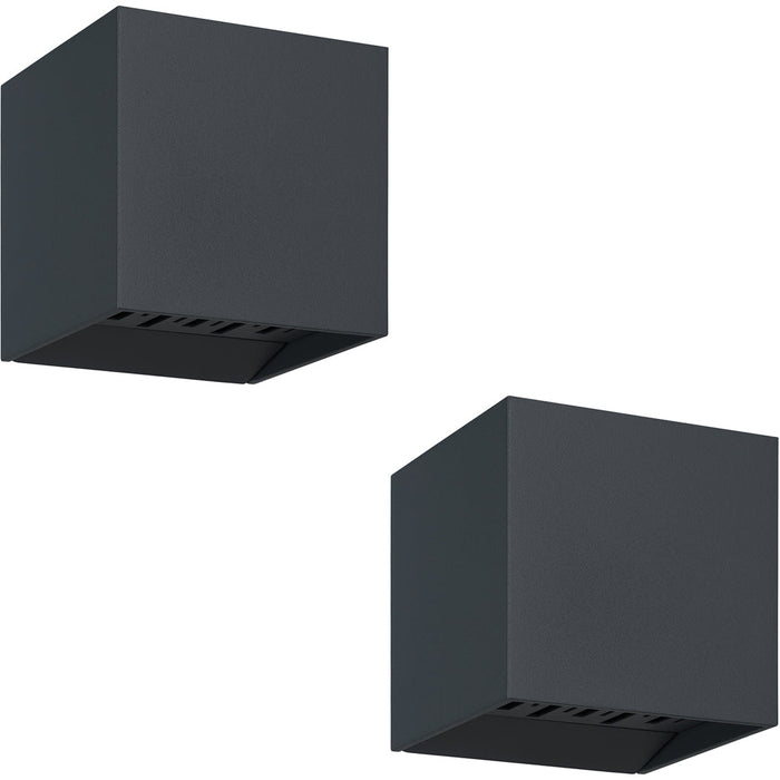 2 PACK Stylish Anthracite Indoor Wall Light for Modern Home Decor