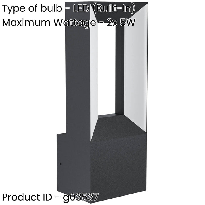 2 PACK Sleek Modern Black LED Wall Light for Indoor Spaces Stylish Home Illumination