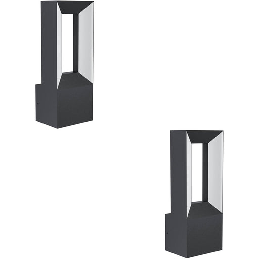 2 PACK Sleek Modern Black LED Wall Light for Indoor Spaces Stylish Home Illumination