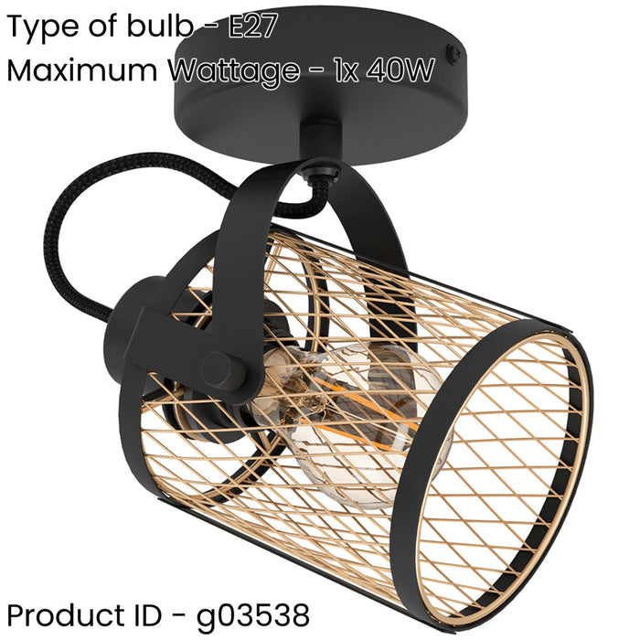 2 PACK Sleek Black Ceiling Spotlight for Modern Indoor Spaces Minimalist Design