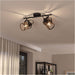 Sleek Black Double Ceiling Spotlight for Indoor Spaces Modern Design