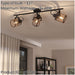 Modern Black Triple Ceiling Spotlight for Indoor Spaces Stylish Lighting Solution