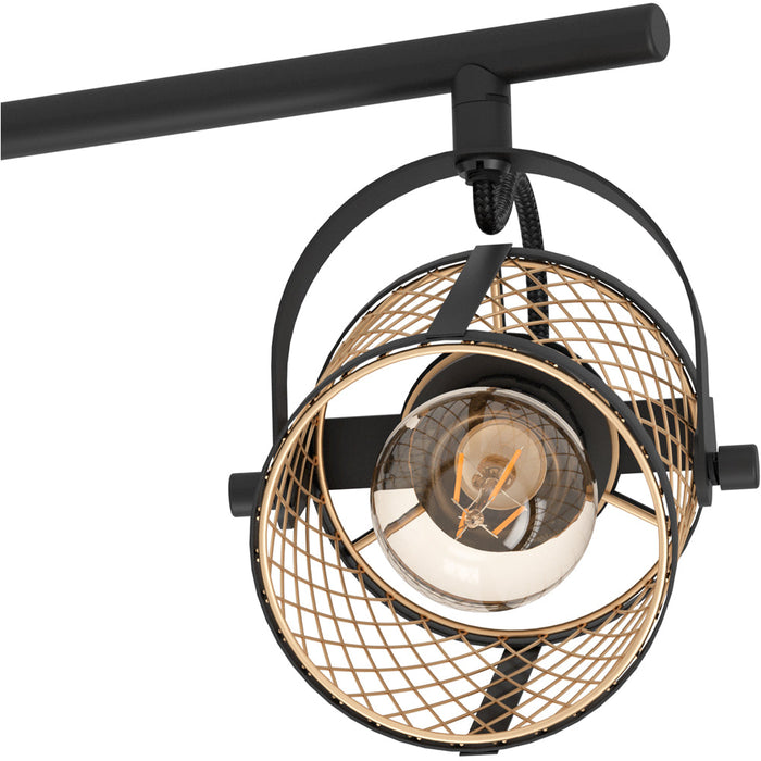 Modern Black Triple Ceiling Spotlight for Indoor Spaces Stylish Lighting Solution