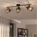 Modern Black Triple Ceiling Spotlight for Indoor Spaces Stylish Lighting Solution