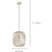 Sandy Finish Modern Design Single Pendant Ceiling Light for Stylish Indoor Spaces