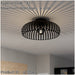 Stylish Modern Black Ceiling Light 43cm Semi Flush Fixture for Indoor Spaces
