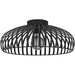 Stylish Modern Black Ceiling Light 43cm Semi Flush Fixture for Indoor Spaces