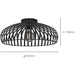 Stylish Modern Black Ceiling Light 43cm Semi Flush Fixture for Indoor Spaces