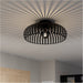 Stylish Modern Black Ceiling Light 43cm Semi Flush Fixture for Indoor Spaces