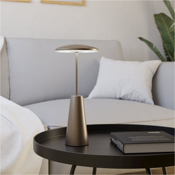 2 PACK Stylish Modern Dark Bronze LED Table Lamp for Elegant Home Decor