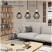 Stylish Modern Black and Brown Triple Pendant Ceiling Light for Contemporary Interiors